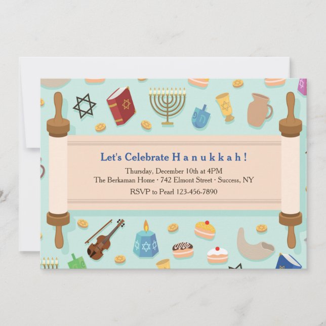 Hanukkah Celebration Invitation (Front)