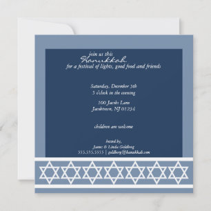 Hanukkah Celebration Party Invitations