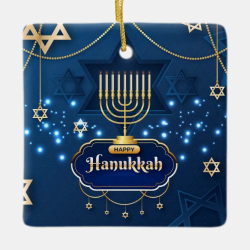 Hanukkah Ceramic Ornament