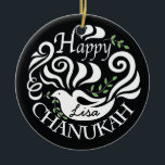 Hanukkah Chanukah Blackboard Dove Circle Ornament<br><div class="desc">Hanukkah "Chanukah Blackboard Dove" Circle Ornament. (2 sided) Personalize by deleting text on front and back of the ornament. Then using your favorite font color, size, and style, type in your own words. Thanks for stopping and shopping by. Much appreciated! Happy Chanukah/Hanukkah! Bring a lot more holiday cheer to your...</div>