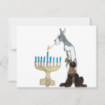 Hanukkah - Chanukah card<br><div class="desc">not really there skirts are kinda long and if they get to close to a candle they go. FOOSSHHHH!!!!  then look like Chihuahuas . BUT EVEN SO!  THESE TWO ARE PRECARIOUSLY WISHING YOU A BLESSED AND HAPPY FESTIVAL OF THE LIGHTS.</div>