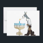 Hanukkah - Chanukah card<br><div class="desc">not really there skirts are kinda long and if they get to close to a candle they go. FOOSSHHHH!!!!  then look like Chihuahuas . BUT EVEN SO!  THESE TWO ARE PRECARIOUSLY WISHING YOU A BLESSED AND HAPPY FESTIVAL OF THE LIGHTS.</div>