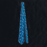 Hanukkah Chanukah Driedel Pattern Tie<br><div class="desc">Driedel pattern in pretty shades of blue. You can make the pattern larger or smaller,  click on Customize It and use the plus/minus buttons to adjust the size. © Cindy Bendel All Rights Reserved.</div>