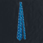 Hanukkah Chanukah Driedel Pattern Tie<br><div class="desc">Driedel pattern in pretty shades of blue. You can make the pattern larger or smaller,  click on Customize It and use the plus/minus buttons to adjust the size. © Cindy Bendel All Rights Reserved.</div>
