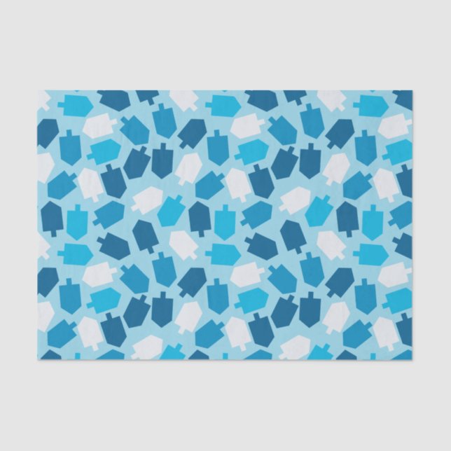 Hanukkah Chanukah Driedel Pattern Tissue Paper (Front)