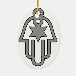 HANUKKAH CHANUKAH HAMSA GIFTS CERAMIC ORNAMENT