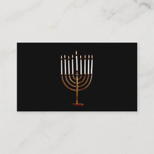 Customizable Hanukkah Chanukah Hanukah Hannukah Menorah Candles Business Card Templates