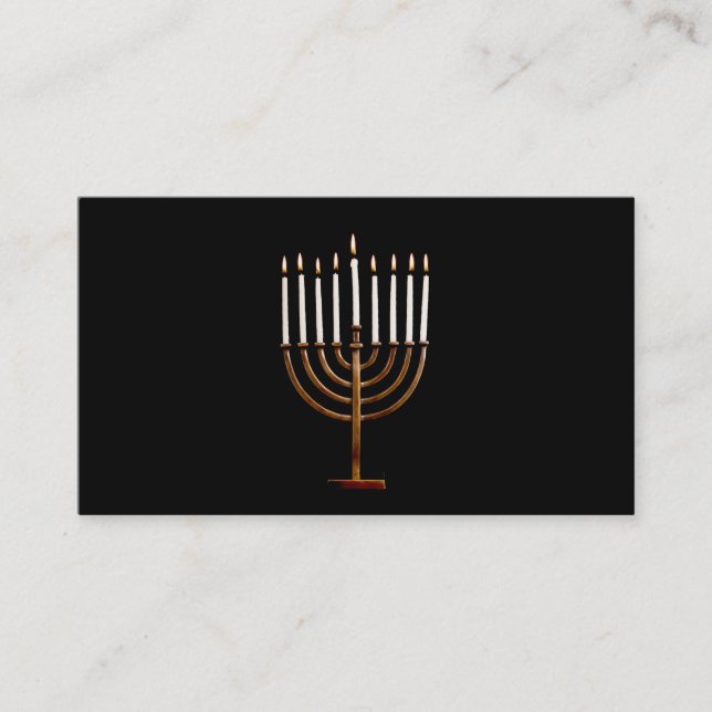 Hanukkah Chanukah Hanukah Hannukah Menorah Candles Business Card (Front)