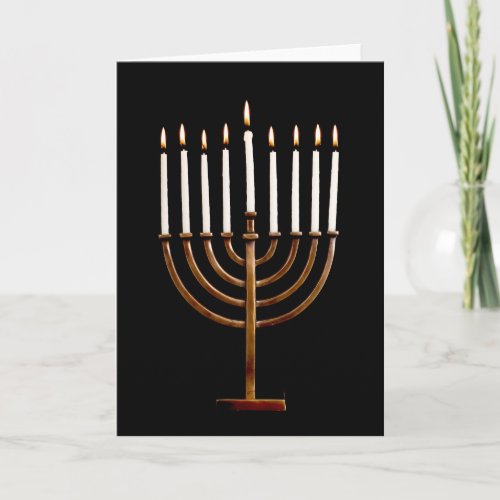 Hanukkah Chanukah Hanukah Hannukah Menorah Candles Holiday Card