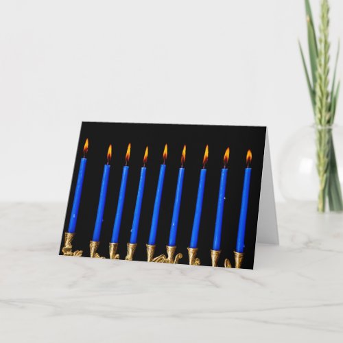 Hanukkah Chanukah Hanukah Hannukah Menorah Candles Holiday Card