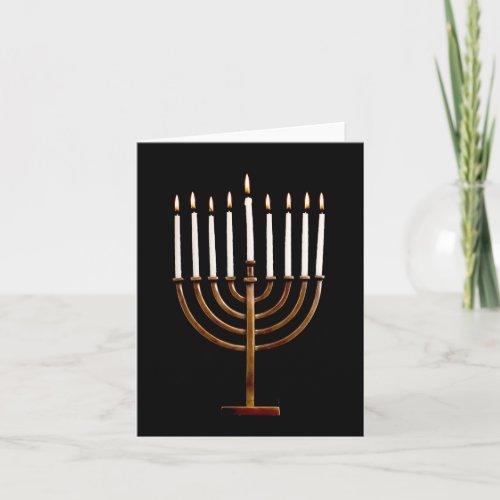 Hanukkah Chanukah Hanukah Hannukah Menorah Candles Holiday Card