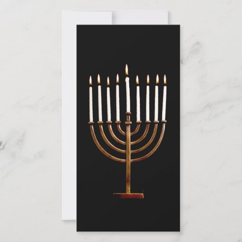 Hanukkah Chanukah Hanukah Hannukah Menorah Candles Holiday Card