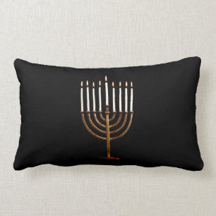 Hanukkah Chanukah Hanukah Hannukah Menorah Candles Lumbar Pillow