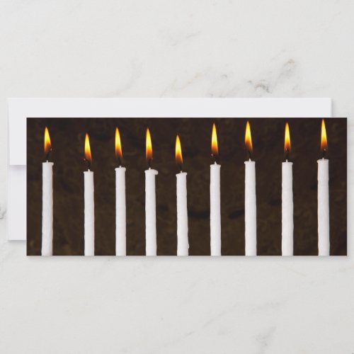 Hanukkah Chanukah Hanukah Menorah Burning Candles Holiday Card