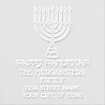 Hanukkah Chanukah Lit Menorah #3 Name Address Embosser<br><div class="desc">Happy Hanukkah Chanukah Lit Menorah #3 Name Return Address ========</div>