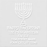 Hanukkah Chanukah Lit Menorah #3 Name Address Embosser<br><div class="desc">Happy Hanukkah Chanukah Lit Menorah #3 Name Return Address ========</div>