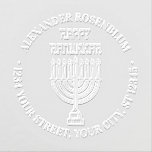 Hanukkah Chanukah Lit Menorah #3 Name Address Embosser<br><div class="desc">Hanukkah Chanukah Lit Menorah #3 Name Address Embosser</div>