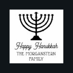 Hanukkah Chanukah Menorah  Family Name Self-inking Stamp<br><div class="desc">Hanukkah Chanukah Menorah Family Name Return Address ========</div>