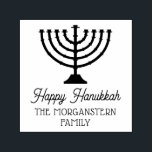 Hanukkah Chanukah Menorah  Family Name Self-inking Stamp<br><div class="desc">Hanukkah Chanukah Menorah Family Name Return Address ========</div>