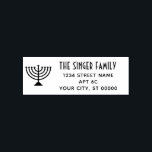 Hanukkah Chanukah Menorah Name Return Address Self-inking Stamp<br><div class="desc">Hanukkah Menorah Name Return Address ==========</div>