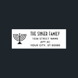 Hanukkah Chanukah Menorah Name Return Address Self-inking Stamp<br><div class="desc">Hanukkah Menorah Name Return Address ==========</div>