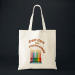 Hanukkah Chanukkah Crayon-ukkah Funny Menorah Gift Tote Bag<br><div class="desc">Playful kid's graphic hanukkah chanukkah crayon-ukkah graphic tote bag.</div>