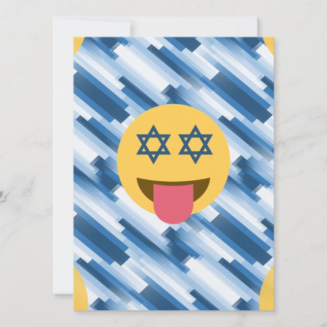 hanukkah chanukkah emoji holiday card (Front)