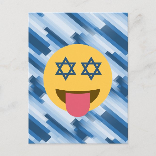 hanukkah chanukkah emoji holiday postcard (Front)