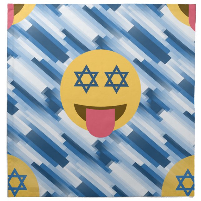 hanukkah chanukkah emoji napkin (Front)
