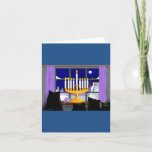 Hanukkah christmas card<br><div class="desc">Celebrate Hanukkah while showing your love of black cats.</div>