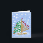 Hanukkah/Christmas Holiday Card<br><div class="desc">Printed from an original acrylic painting by BL. Most of the items in my shop are funny and humorous. Including silly, funny sayings to make you laugh-out-loud. One of kind and hilarious, they fit most occasions. My goal will be to produce a happy smile on your face. History has taught...</div>