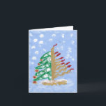 Hanukkah/Christmas Holiday Card<br><div class="desc">Printed from an original acrylic painting by BL. Most of the items in my shop are funny and humorous. Including silly, funny sayings to make you laugh-out-loud. One of kind and hilarious, they fit most occasions. My goal will be to produce a happy smile on your face. History has taught...</div>