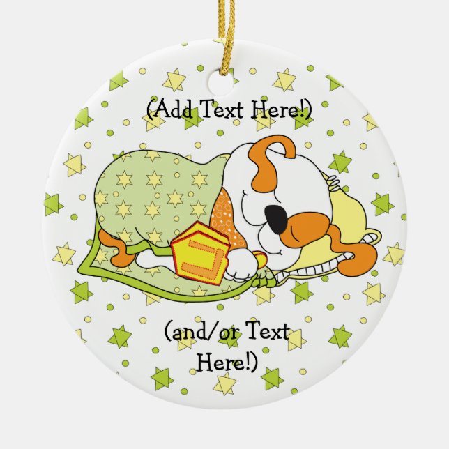 Hanukkah Circle Ornament (Front)