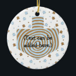 Hanukkah Circle Ornament<br><div class="desc">Hanukkah Circle Ornament. You can add text by choosing your favorite font style, size, color and wording!</div>