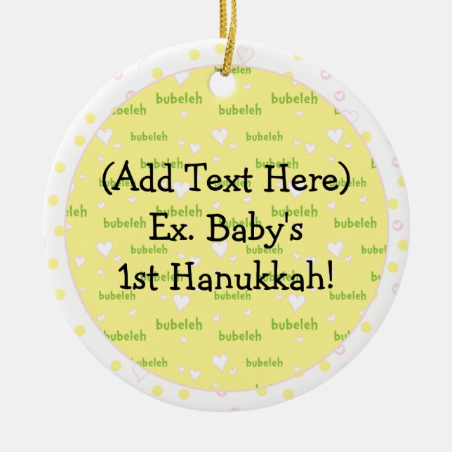 Hanukkah Circle Ornament (Front)