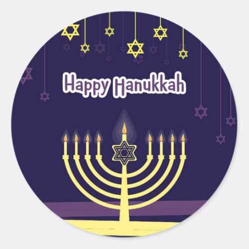  Hanukkah Classic Round Sticker
