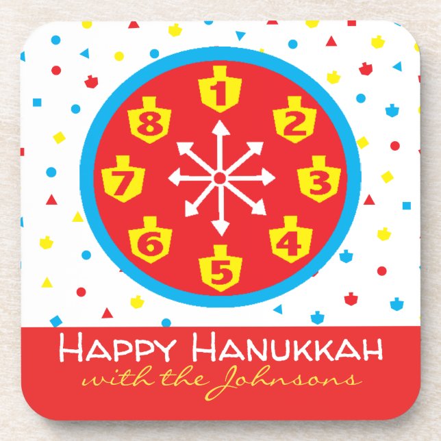Hanukkah Coasters 8 Days & Nights (Front)