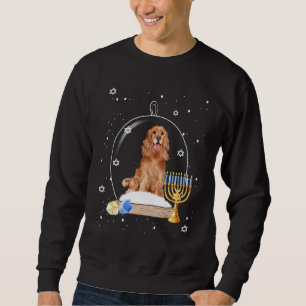 Hanukkah Cocker Spaniel. Dog Snow Globe Pajama Sweatshirt