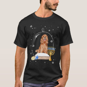 Hanukkah Cocker Spaniel. Dog Snow Globe Pajama T-Shirt