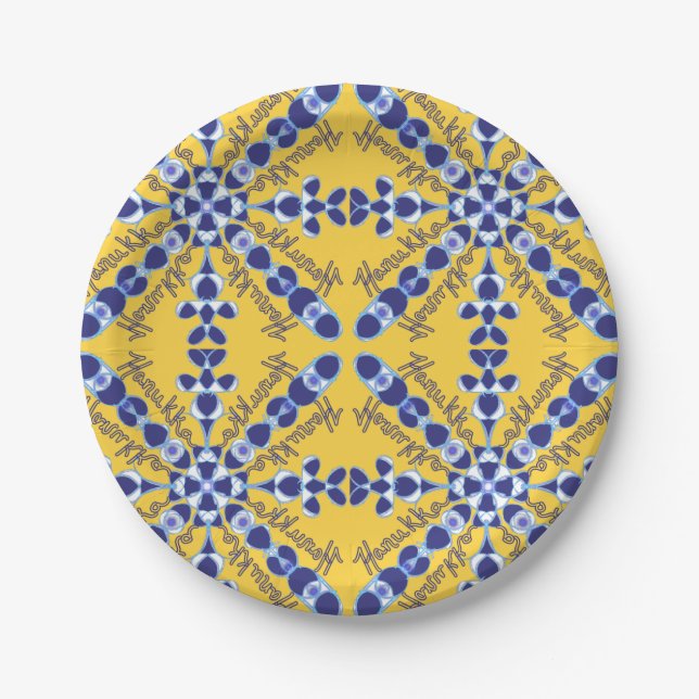 Hanukkah Collection Paper Plates (Front)