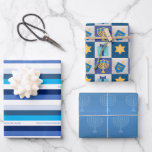 Hanukkah Collection Wrapping Paper Sheets<br><div class="desc">Fun and bold,  yet simple and chic,  these papers are perfect for Hanukkah gifts and crafts! Personalize with any name or phrase.</div>