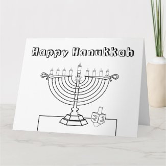 Hanukkah Color Me Card