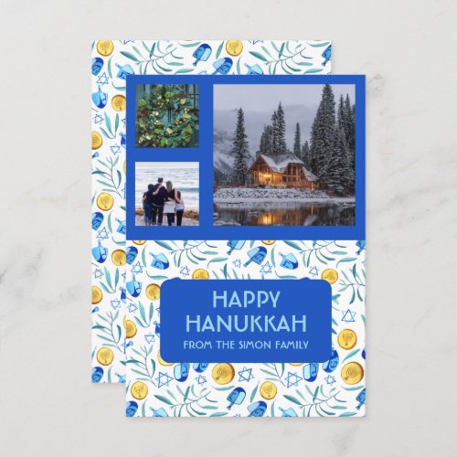 HANUKKAH CUSTOM PHOTOS Driedel Gelt Holiday Card