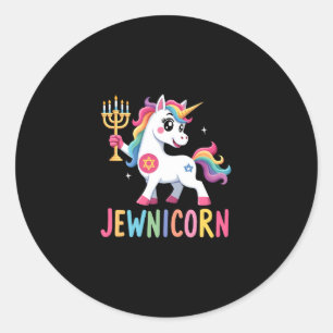 Hanukkah Dabbing Unicorn Jewnicorn Chanukah Jewish Classic Round Sticker
