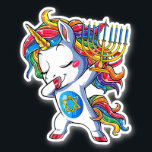 Hanukkah Dabbing Unicorn Jewnicorn Chanukah Jewish Sticker<br><div class="desc">This funny Hanukkah Dabbing Unicorn Jewnicorn Chanukah Jewish Xmas is the perfect Hanukkah gift idea & present for Jewish men,  women,  kids,  youth,  boys and girls! Great hannukah pajamas chanukah pjs tee outfit clothing apparel to wear next to your Menorah</div>