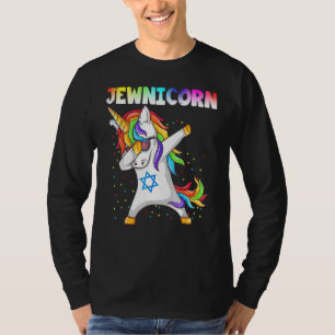 Hanukkah Dabbing Unicorn Jewnicorn Chanukah Jewish T-Shirt