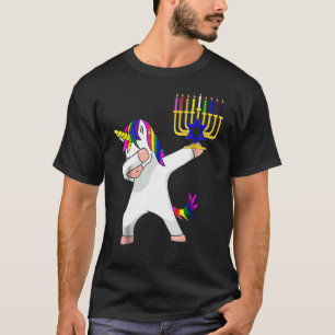 Hanukkah Dabbing Unicorn Jewnicorn Chanukah Jewish T-Shirt