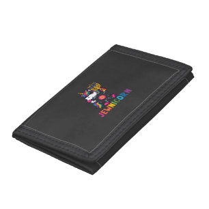 Hanukkah Dabbing Unicorn Jewnicorn Chanukah Jewish Tri-fold Wallet