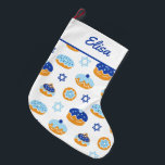 Hanukkah Decorations Jelly Donut Large Stocking<br><div class="desc">Hanukkah Decorations Jelly Donut Large Stocking</div>
