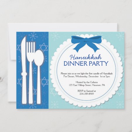 Hanukkah Dinner Party Invitations